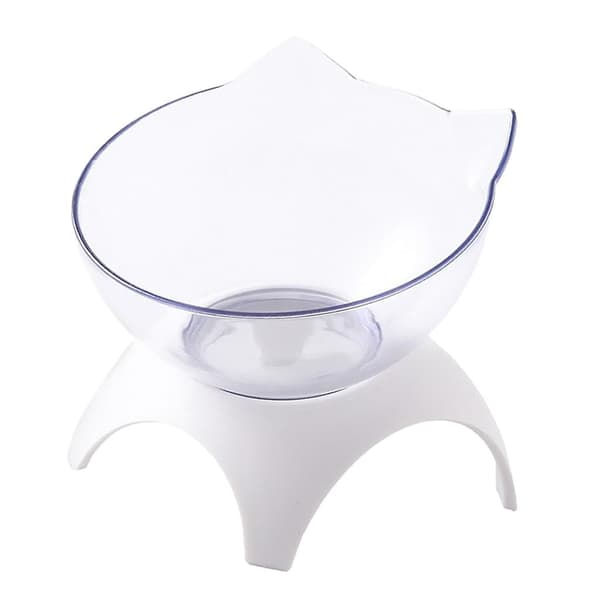 Multi Clear Bowl Hævede Katte Skåle - Foder- og Vandskål til Kæledyr med Stativ til Katte og Hunde - Enkelt Skåldesign