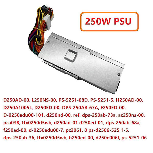 250w Psu D250ad-00 Chassis Strømforsyning Til 390 790 990 3010 7010 Dt Chassis Strømforsyning H250ad-00