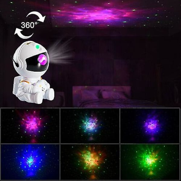 Astronaut Galaxy Projektorlampa Stjärnhimmel Astronaut Nattlampa För Heminredning（B）