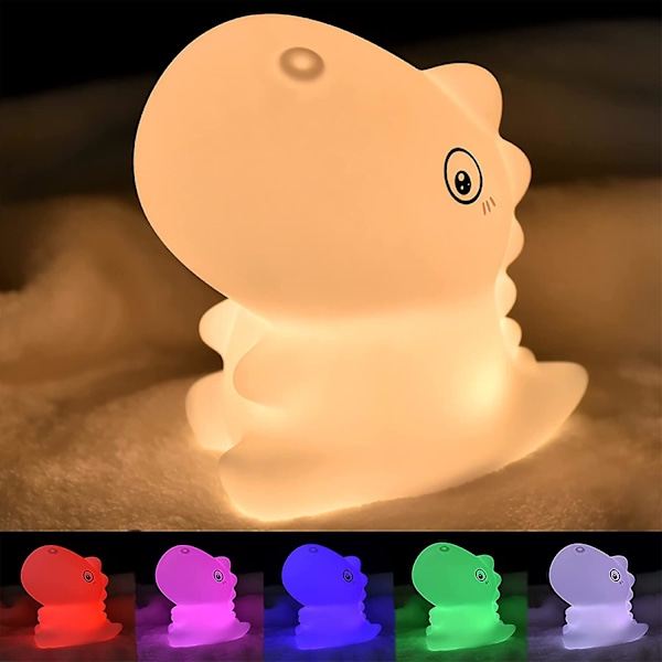 Dinosaur Night Light, Kawai Night Light, Led Night Light Room, Usb Silicon Chip