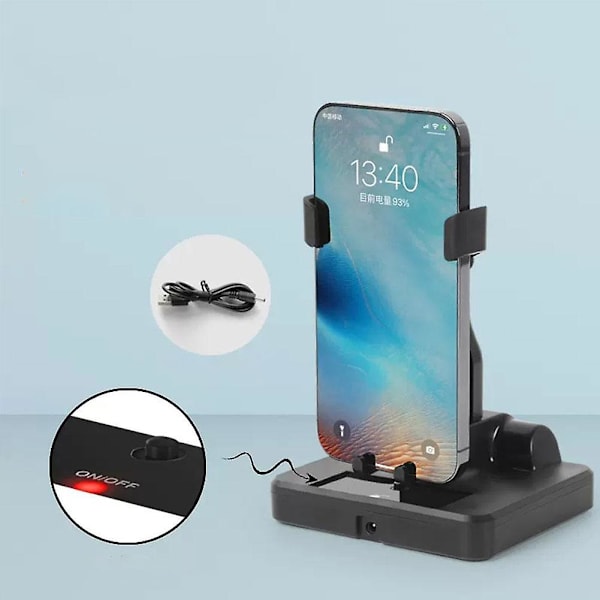 Mobiltelefon Automatisk Trin Shaker ﻿ Skrivebord Stum Swing Mobiltelefon Stativ Holder（Som vist）