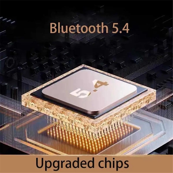 Nye A8Pro Bluetooth 5.4 trådløse øretelefoner LCD farveskærm ANC+ENC aktiv støjreduktion TWS 15 nationale sprog A（Sort）