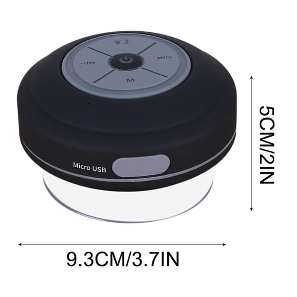 Bluetooth-högtalare Bluetooth Vattentät Trådlös Högtalare LED Handsfree-samtal Bluetooth-kompatibel Högtalare med Sugpropp
