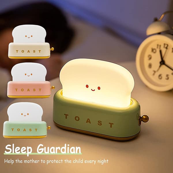 Bake Bread nattlys. Smile Bread Toast nattlys. Oppladbar Usb
