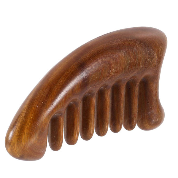 Massage Meridian Träkam Antistatisk Trä Bred Tand Hårkam Sandelträ Huvud Hårbotten Terapi Massage Hårkam Hår Massager Kam Huvud Massage Också