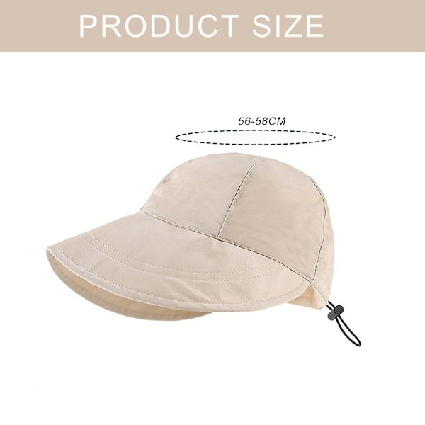 Solhatt solhatt dam solskydd strandhatt, sommarhatt bred solhatt (1-pack)