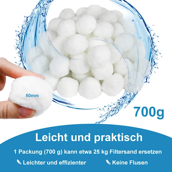 LZQ-suodatinpallot 1400g suodatinpallot suodatinmateriaali korvaa 50 kg suodatinhiekkaa uima-altaalle, uima-altaalle, suodatinpumpulle, akvaarion hiekkasuodattimelle