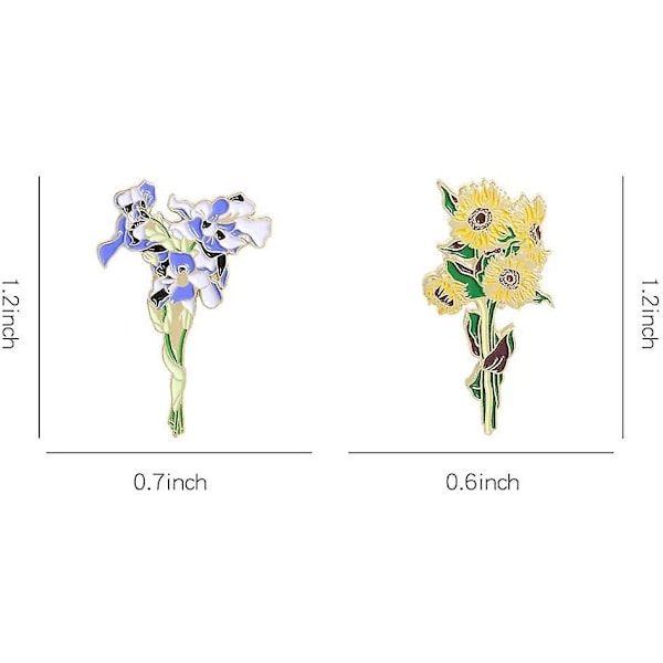 Solros Enamel Nål Temperament Vild Blomma Metall Broscher Kavaj Lapel Nål Kläder Märken Mode Smycken (1st, gul)