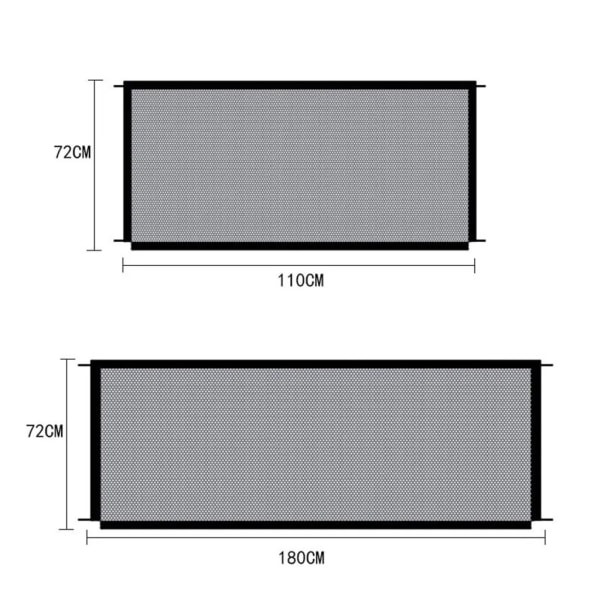 Säkerhetsgrind för hundar, husdjurssäkerhetsnät, staket, bärbar, hopfällbar, barnsäkerhetsgrind, kan installeras var som helst 110*72CM