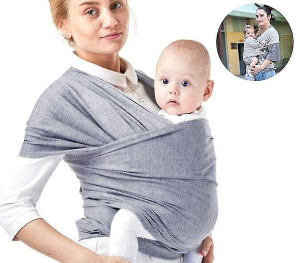 Bärsele, andningsbar bärsele unisex, ljusgrå