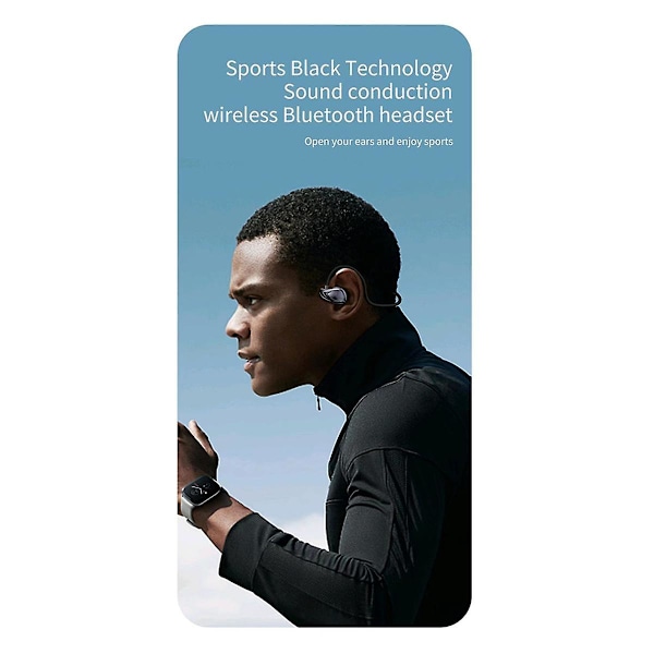 TWS Langaton Bluetooth 5.3 Kuuloke Mikrofonilla Ilmajohto Urheilu Ripustus Korva Ulkona Melunvaimennus Kuuloke-Harmaa（Harmaa）