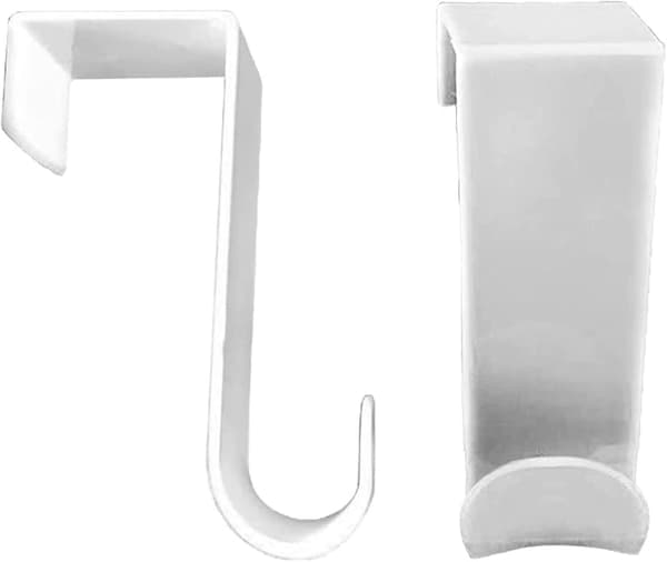 2-pack överdörrskrok, vit, W, 2-pack