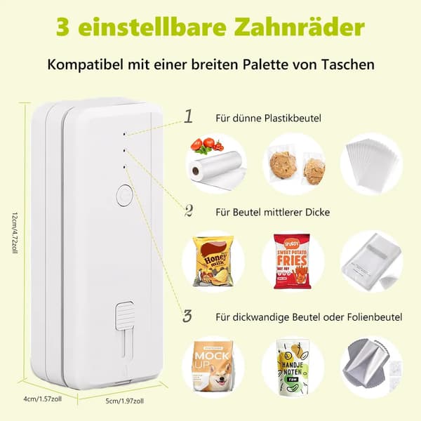 Forsegling maskin, snack forsegling klips USB to-trinns temperaturkontroll