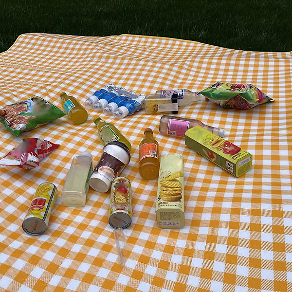 Piknikteppe Bærbar Strandteppe For Strand, Utendørs, Camping På Gress（Grønn）