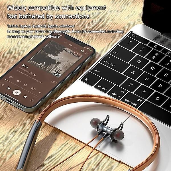 Bluetooth 5.0 Trådlöst Headset Halsband Bluetooth Hörlurar Hifi Ljud Hörlurar Brusreducerande Bluetooth Hörlurar Stöd Tf-kort