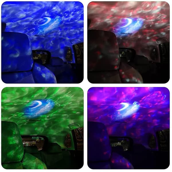 Projektor, 3 i 1 LED-stjärnljusprojektor Ocean Wave-projektor USB Starry Star