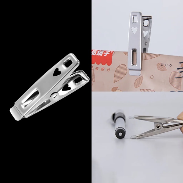 100 stk rustfrie klesklyper i rustfritt stål, klyper i rustfritt stål, klesklype i metall, klesklyper, metallklemmer