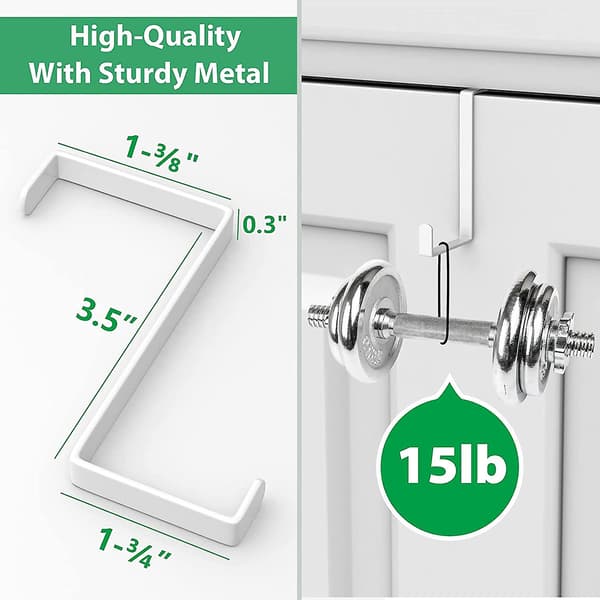Over The Door Hooks 10 Pack, Z-formet dørkrog passer til 1 3\\\\/8\\\201d