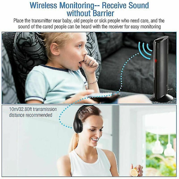5-i-1 trådlös Ph med FM-radio trådlös övervakning för TV/PC/MP3-CD-DVD Ny