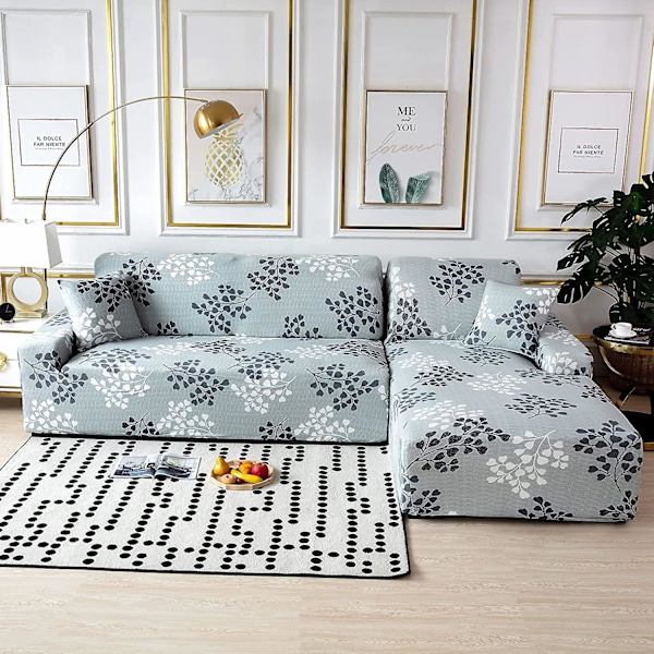 Sofaovertræk, strækbart sofaovertræk Jacquard sofasikring (ark, 1-personers sofaovertræk: 90-140 cm)（B）