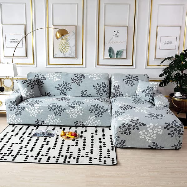 Sofaovertrekk, Stretch Sofa Cover Jacquard Sofa Protector (Laken, 1 Seater Sofa Covers:90-140cm)（B）