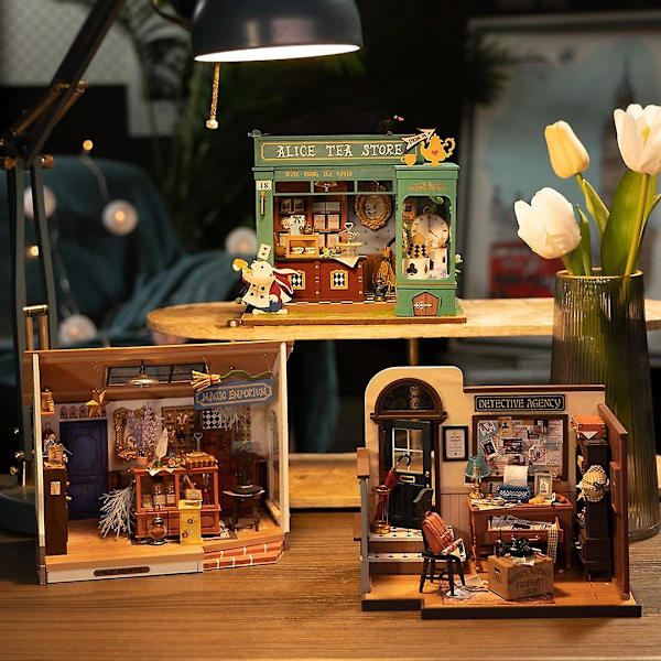Robotime rolife tredukkehus diy mystiske arkiver serie STEM-leketøy miniatyrdukkehus for jenter for gaver for dropshipping（Dg157）