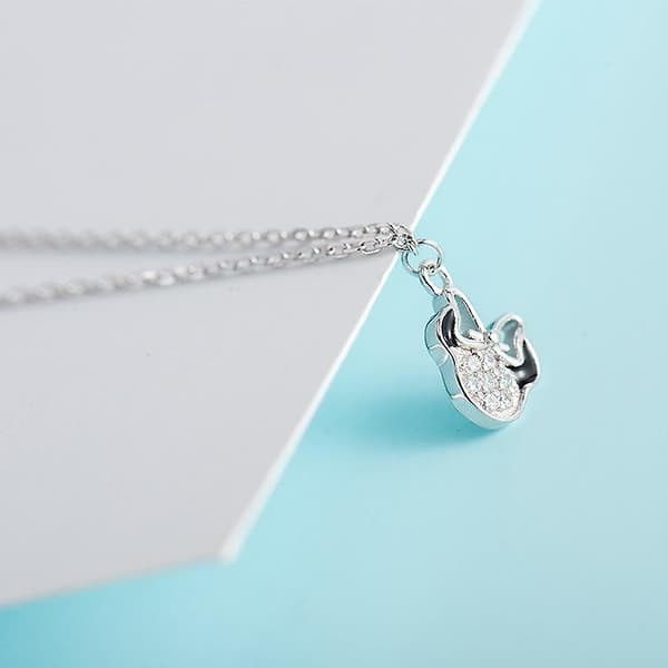 S925 Silverhalsband Klassisk Mors Dag Present För Kvinnor Och Flickor Ko Diamant (Silver)