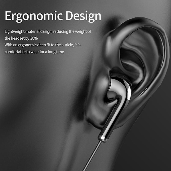 Bluetooth-headset, digitalt display, Bluetooth 5.2, nakkebåndsheadset, nakkebånd, magnetisk absorption, semi-in-ear Bluetooth-headset, headset A