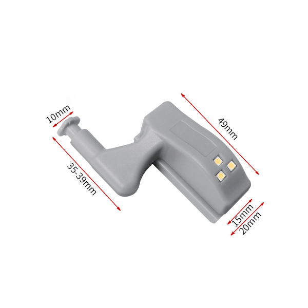 10-pakks Universal Skap-LED, hengsel-sensorlys for skap, garderobe, kjøkken nattlys T