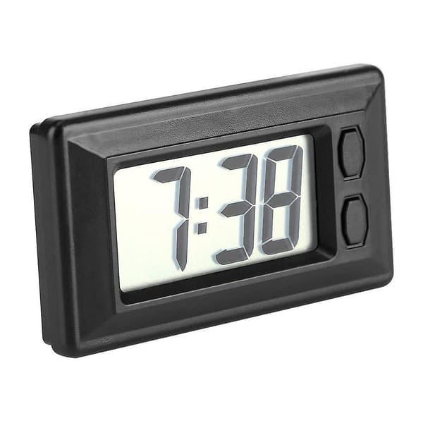 Miniklocka Digital klocka LCD Motorcykel Bordsbil Kontorsklocka Elektronisk display Datum 24 timmar Kalender