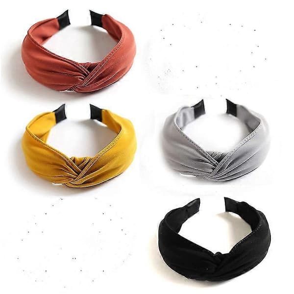 4 st Kvinnors Hårband Boho i Retro Stil, Knuten Elastisk