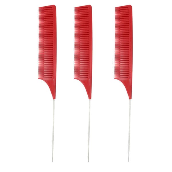 ABS Fin Sektionering Väv Högdagar Foliering Hårkam För Kammar Stift Svans 3PC