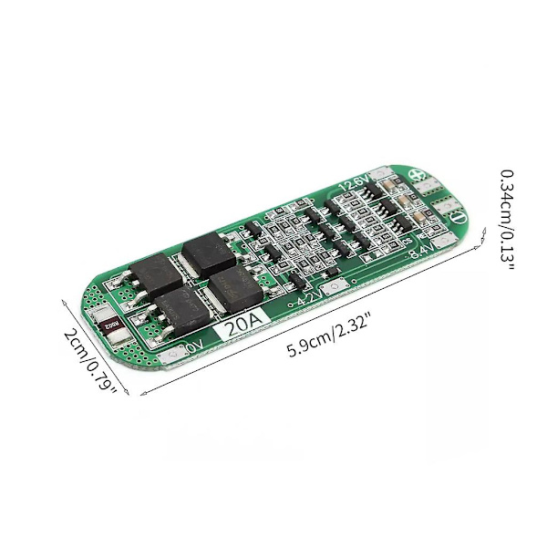 3s 20a Pwb-paketit suojalevylle 12,6v Li-ion-litium 18650 -laturille