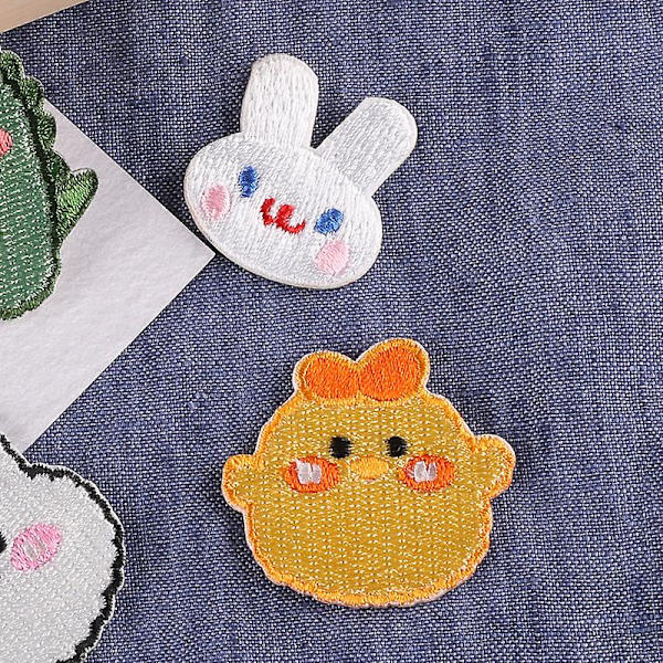 Dww-Pakke med 10 stryge- eller sy-på broderede patches