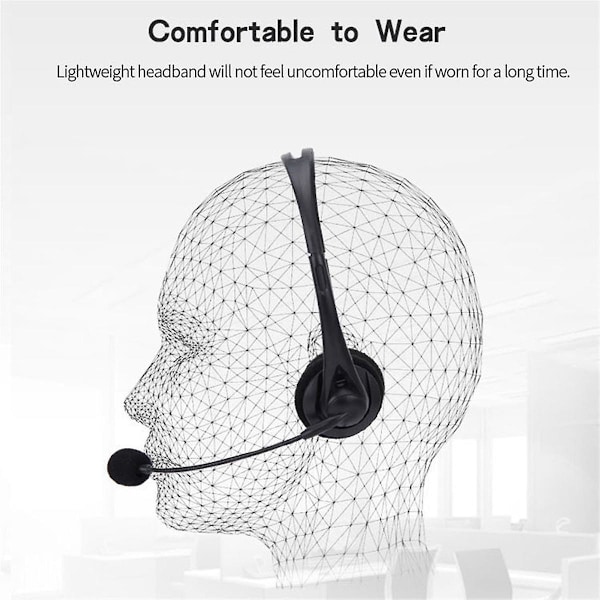 Headset 3.5MM Headset Eksamenskabel Headset Business Operatør Special Computer Hørelse Multi-Funktion Earphone, A（Som Vist）