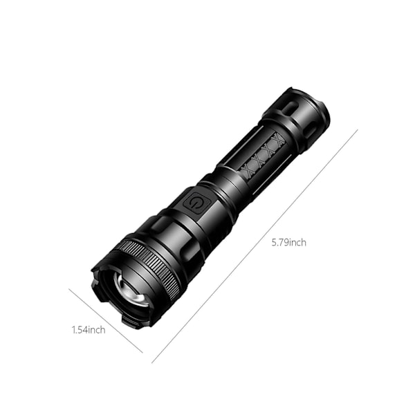 Lygte Led Lommelygte Lys Hot 50000LM Militær LED Lommelygte 18650 Lommelygte Direkte Opladning 5-Mode（C）