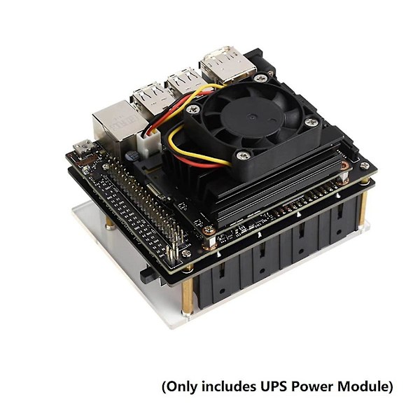 Til Nano B01 / 2GB UPS Power Module, Uafbrudt 5V Strømforsyning, 5A Høj Strøm - EU Stik（Sort）