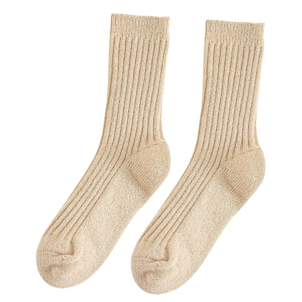 Vinter Kamelhår Randiga Sockor - Dam Japanska Tubsockor