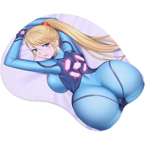 Aran Metroid Samus 3D Musmatta Anime Musmattor med handledsstöd 2-vägs Skin (Aran 1)