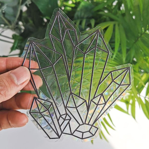 Regnbåge prisma solfångare statisk glasdekal PVC anti-kollision fönsterdekal
