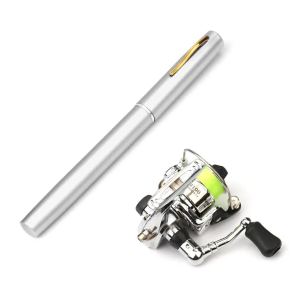 Fickfällbar fiskespö Combo Mini Pen Fiskespö Kit Teleskop fiskespö Spinnrulle Combo Kit