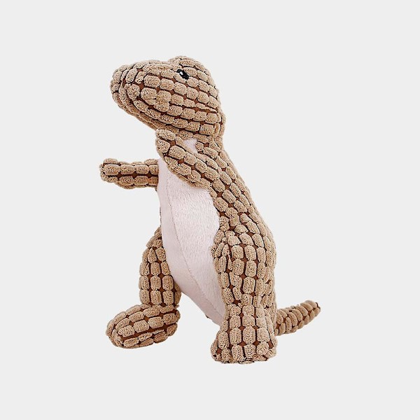 Suuri dinosaurus lemmikkieläinten tarvikkeet pehmolelu koiran pureskelu ja hionta ääni lelu puhdistaa hampaat ja imee hajun (Ruskea)