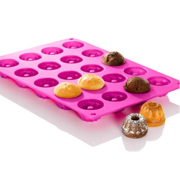 Mini Silikone 20-huls Blomsterformet Silikone Kageform Chokolade Småkage