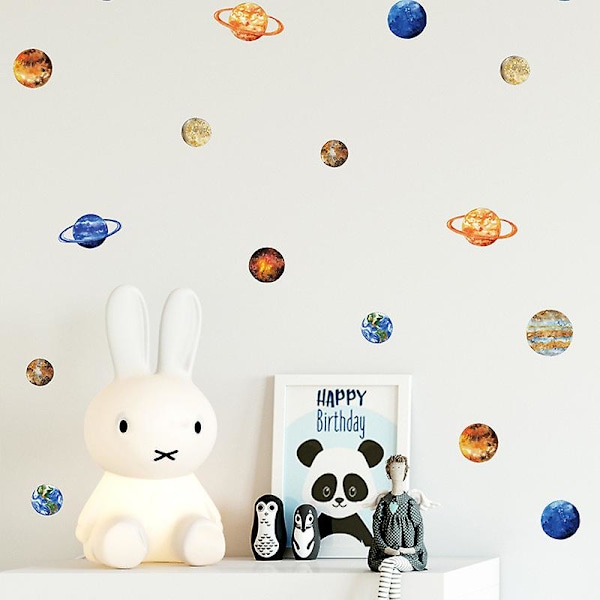 Planets Wall Sticker Decorative Adhesive Film Wall Sticker Home Wall Decoration