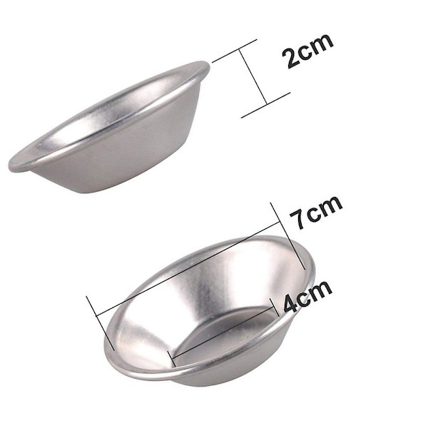20 st aluminiumformar för äggtartletter, muffins, kakor och pudding