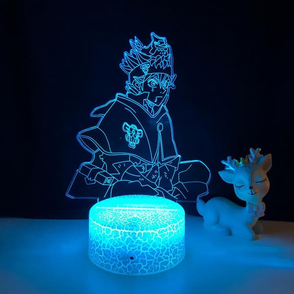 3D Illusion Lamp Anime Clover LED Nattlampa Rem