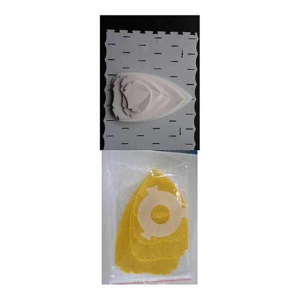 DIY sekslags lotuslampe E27 lampehode plastlampe egnet