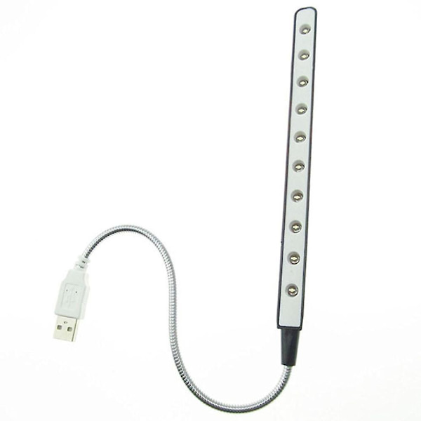 Energibesparende USB10LED Computer Lys-Sort|USB lys