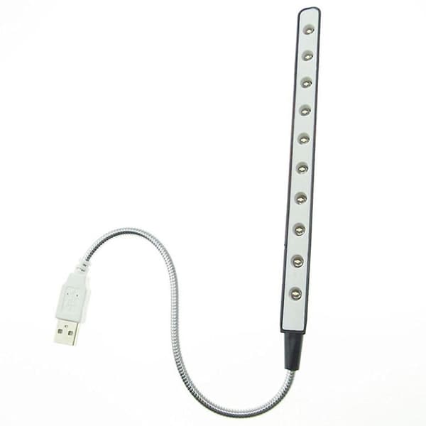 Energibesparende USB10LED datamaskinlys - Svart | USB-lys