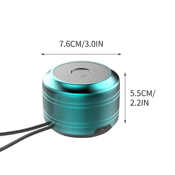 Bærbar Bluetooth 5.0-højttaler, trådløs udendørshøjttaler, ultralang afspilningstid på 15 timer, egnet til hjem, pool, strand, sejlads, vandreture, campingudsalg